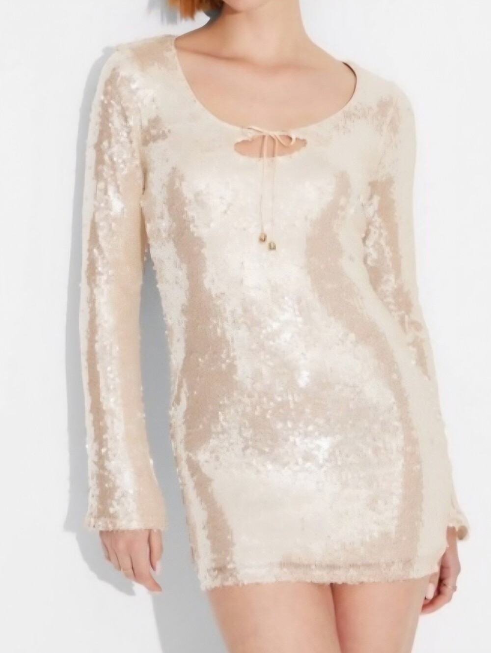 wild fable Sequins Mini Dress with Tie Detail